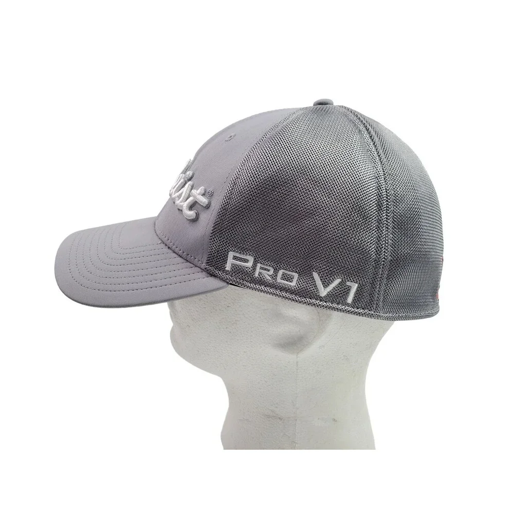 Titleist Footjoy Pro V1 Gray Fitted Golf Hat Cap Sz‎ L/XL